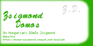 zsigmond domos business card